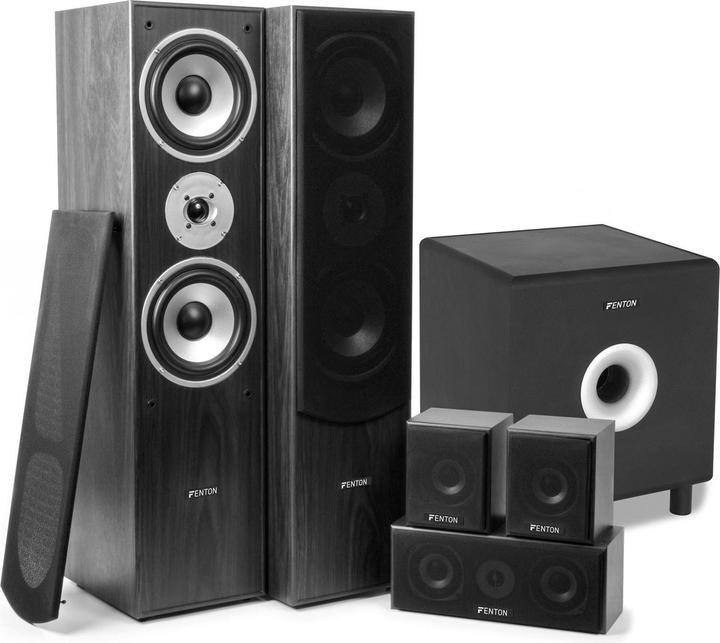 Produktbild Fenton 5.1 home cinema surround speakerset 1300W met 8 subwoofer (Set, 200 W)