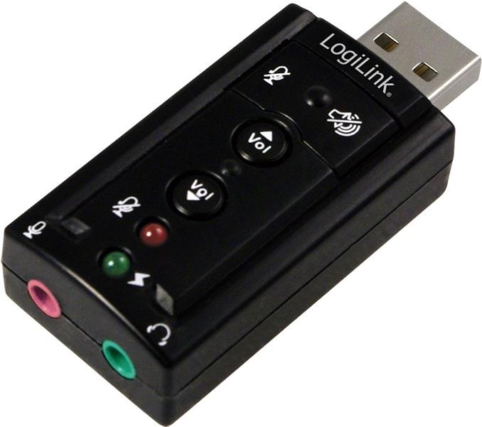 LogiLink USB 2.0 sound card with Virtual 7.1 sound effect offers the possibility of loudspeakers (USB 2.0)