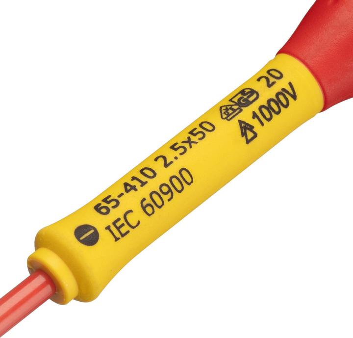 Produktbild Stanley FatMax Schraubendreher Schlitz (isoliert, Parallelspitze 2.5 mm, 50 mm Länge, Chrom-Vanadium (Schlitz)