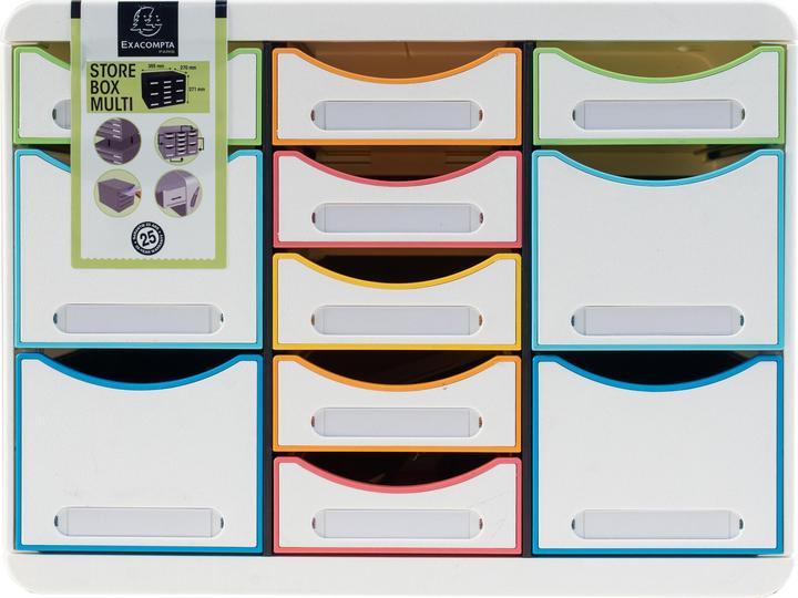 Image du produit Exacompta Boîte à tiroirs STORE-BOX MULTI 313913D 11 tiroirs arlequin/ws
