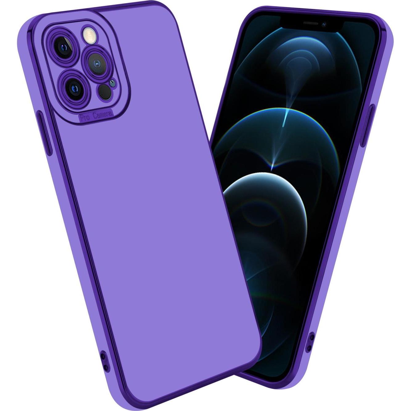 Cadorabo TPU Hülle mit Kameraschutz für Apple iPhone 12 PRO MAX (Apple iPhone 12 Pro Max), Smartphone Hülle, Violett