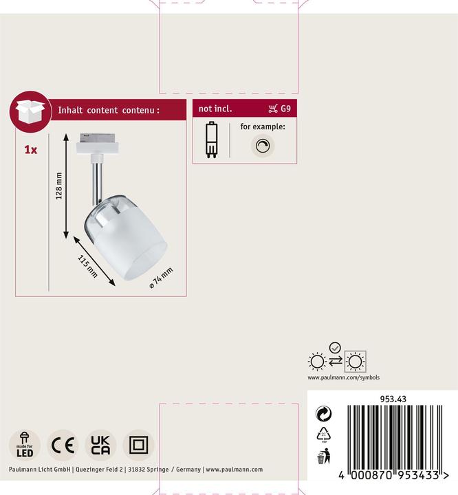 Produktbild Paulmann URail Spot Blossom (G9)