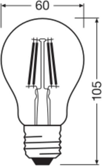 Image du produit Osram LED Leuchtmittel LED Retrofit CLASSIC A 3.4W 840 Clear E27 Neutralweiss 4099854466380 (E27, 470 lm, 6x)