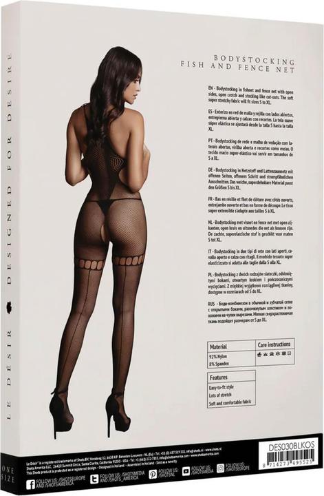 Produktbild Le Désir Net High Neck Bodystocking (One Size)