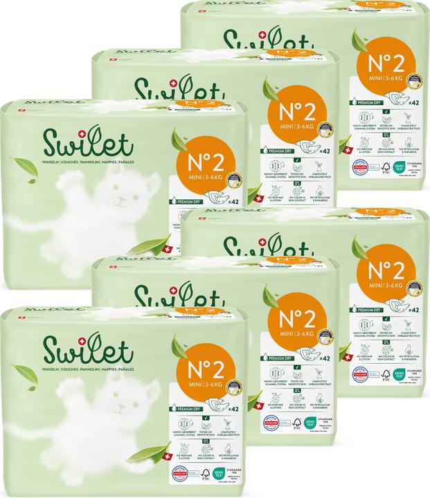 Produktbild Swilet Die Biowindel (Gr. 2, Halbmonatsbox, 252 Stk.)