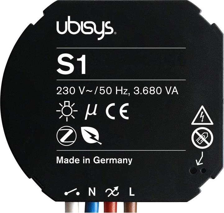 Actual product image Ubisys Circuit breaker S1 ZigBee 3.0 (Switch actuator)