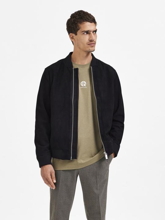 Actual product image Selected Suede bomber jacket (S)