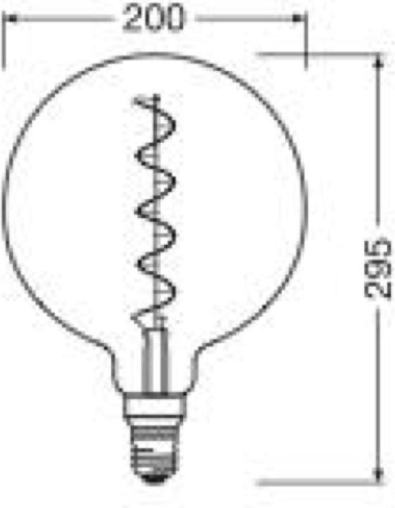 Actual product image Osram Vintage 1906 LED DIM 16 4.8 W/1800 K E27 (E27, 4.80 W, 150 lm, 1 x, G)