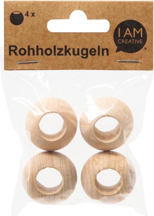 Produktbild I Am Creative Rohholzkugeln, Holzperlen