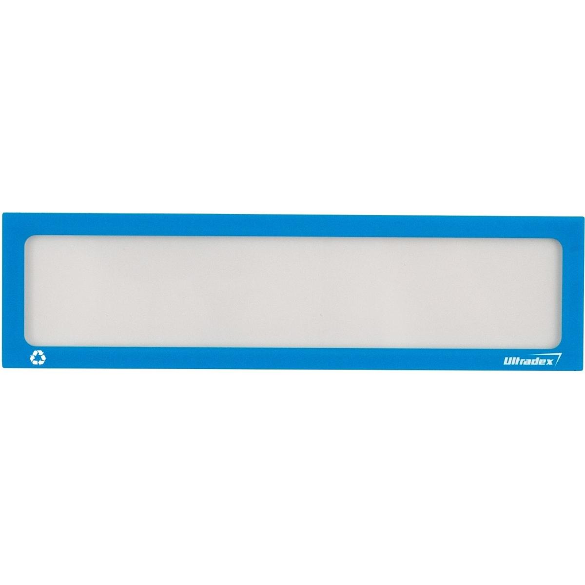 Ultradex, Informationsschild, Infotasche Recycling für Überschrift A3quer/A2hoch B435xH60mm blau