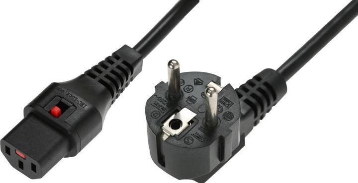 Iec Lock Netzanschlusskabel Schutzkontaktstecker abgewinkelt an Kaltgerätebuchse 10 (3 m)