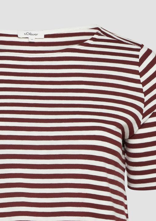 Produktbild s.Oliver Gestreiftes Halbarmshirt mit Flammgarn (44)