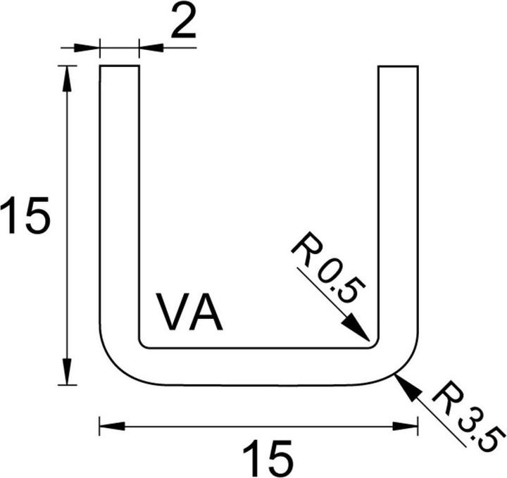 Actual product image Pauli+Sohn U-profiles