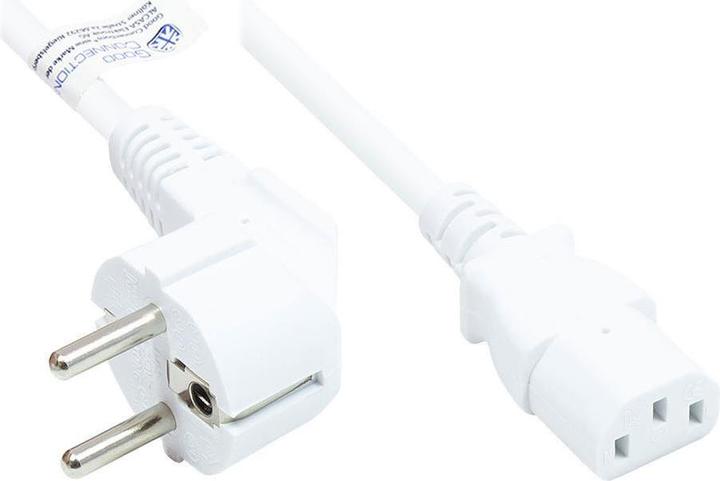 Good Connections Câble d'alimentation Fiche à contact de protection type E+F (CEE 7/7, coudée) sur C13 (droite) (0.75 m, C13, CEE 7/7)