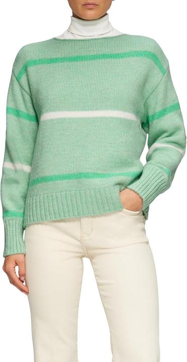 Produktbild s.Oliver Strickpullover Gestreifter Strickpullover mit Rollkante (38)