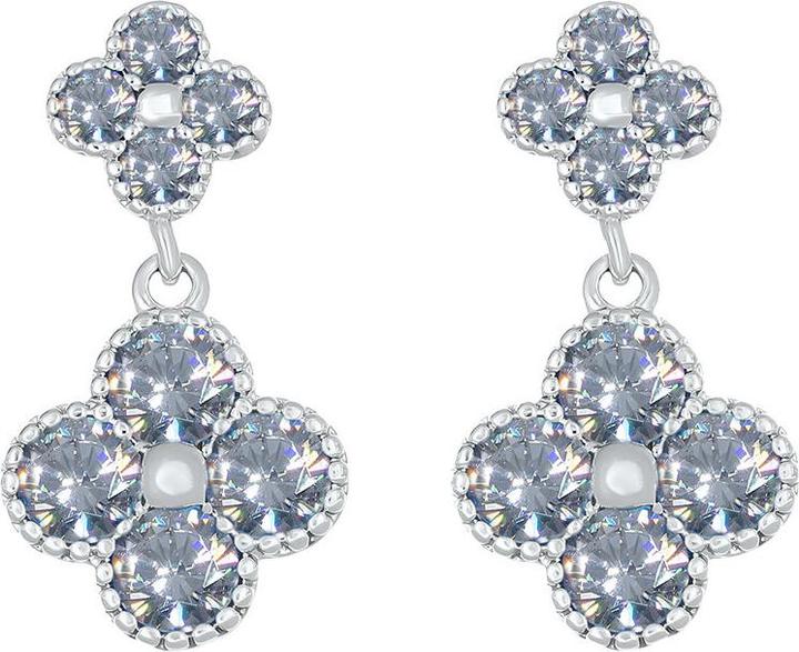Crystalp Bellissimi orecchini con fiori blu 42289.AQU. R