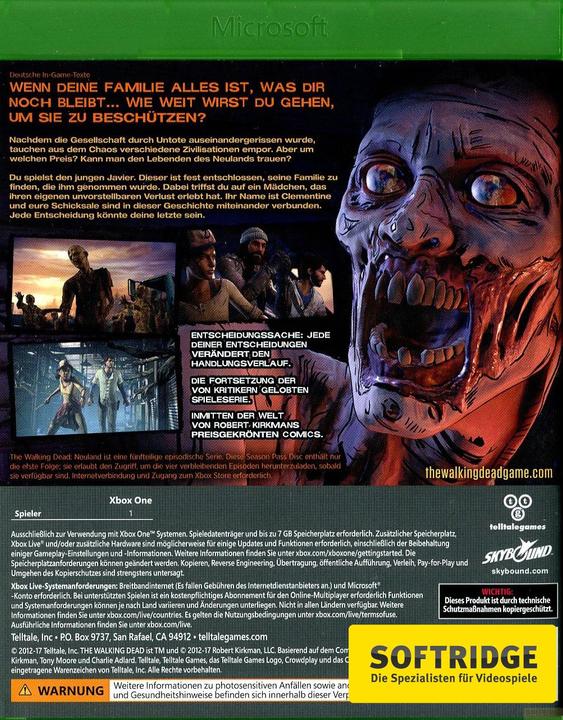 Actual product image Telltale Games The Walking Dead: A New Frontier - Season Pass Disc (Xbox One X, Xbox Series X, EN)