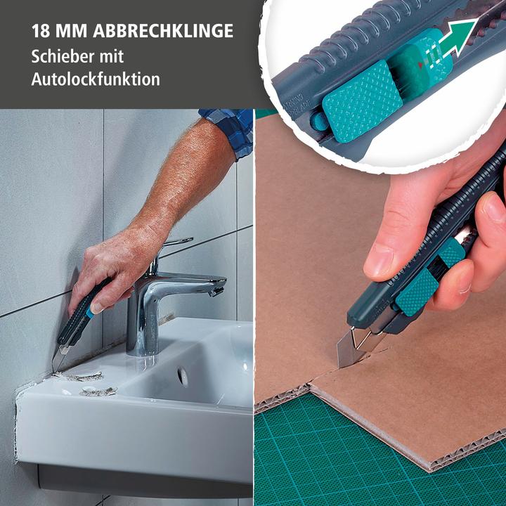 Produktbild wolfcraft 1 Standard-Abbrechklingenmesser 18mm (Cutter)