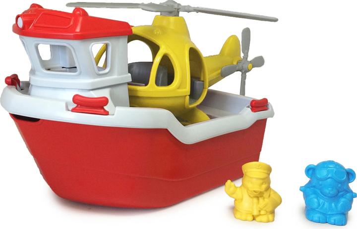 Green Toys Lifeboat with helicopter