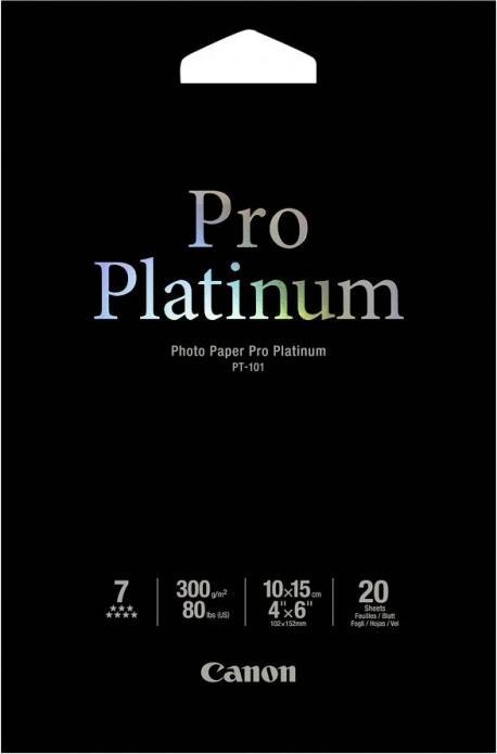 Actual product image Canon PT-101 Pro Platinum (300 g/m², 10 x 15 cm, 20 x)