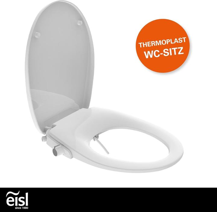 Actual product image Eisl WC seat Shower toilet attachment Soft-close mechanism Quick Release EDDW01 White