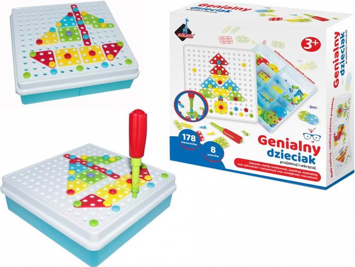 Actual product image Askato Mosaic with a screwdriver of 180 elements