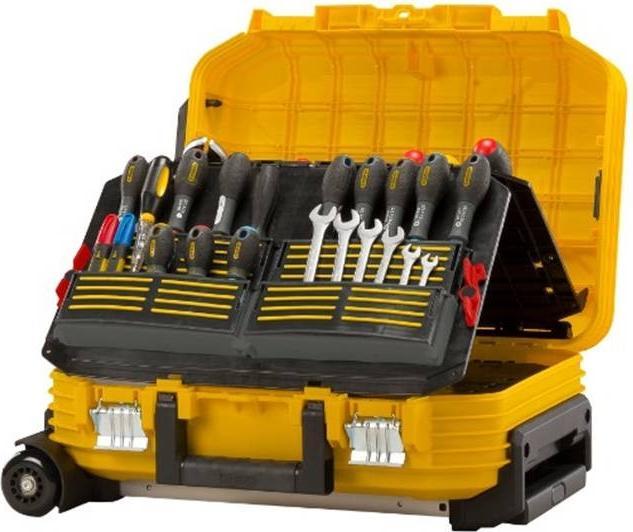 Produktbild Stanley FatMax Werkzeugkoffer bestückt (54 x 40,5 x 25,5 cm, formstabiler Trolley mit Werkzeugset, T (1 Teile)