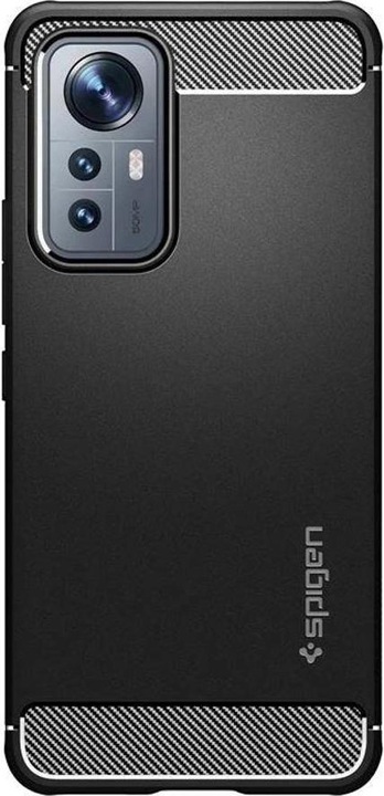 Actual product image Spigen RUGGED ARMOR XIAOMI 12 LITE MATTE Juodas (Xiaomi 12 Lite)