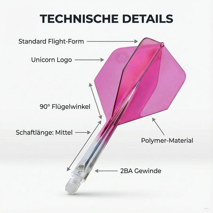 Produktbild Unicorn Forge All-In-One Flight & Shaft (M (45 mm))