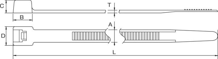 Image du produit HellermannTyton Collier de serrage 540x8,8mm T150M (Serre-câbles en plastique, 530 mm, 25 pcs)