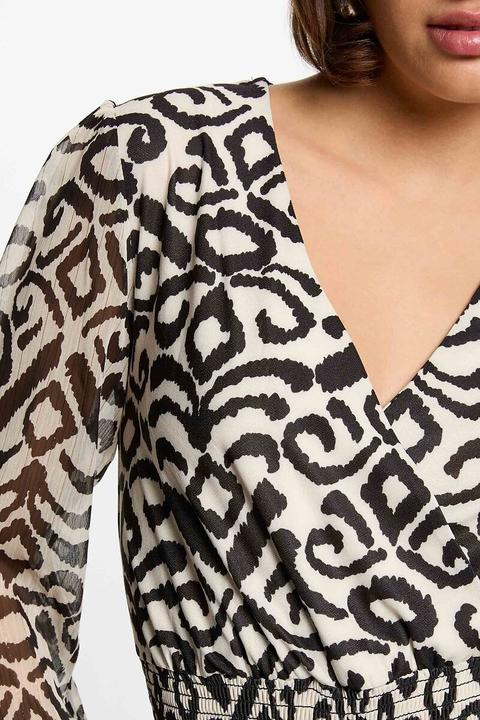 Produktbild Morgan Langarmshirt mit Wickeloptik (S)