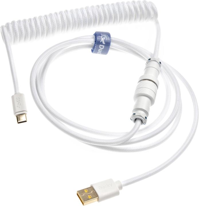 Ducky Coiled Cable - White Edition (1.80 m, USB 2.0)