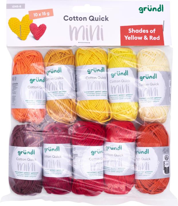 Actual product image Gründl Cotton Quick Mini "Shades of Yellow and Red (37.50 m)