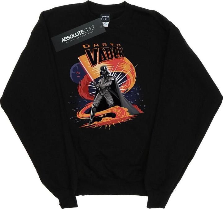 Actual product image Star Wars Mens Darth Vader Swirling Fury Sweatshirt (L)