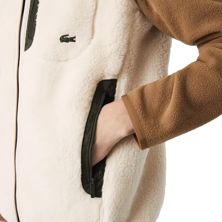 Actual product image Lacoste Mens Sherpa Fleece Gilet (XL)