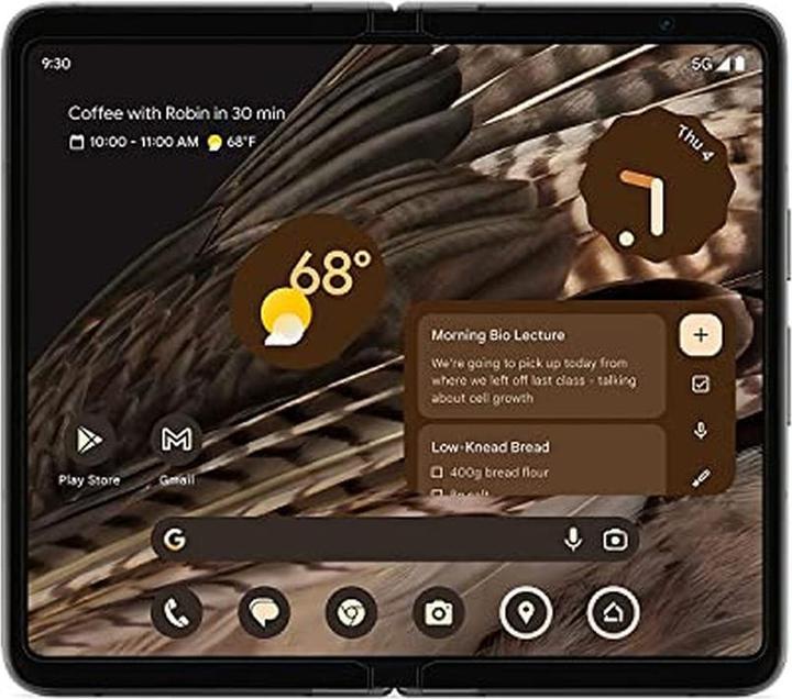 Productafbeelding Google Pixel Fold 256 GB 5G Porcelain EU (256 GB, Porselein Wit, 299.21", Dubbele SIM, 5G)