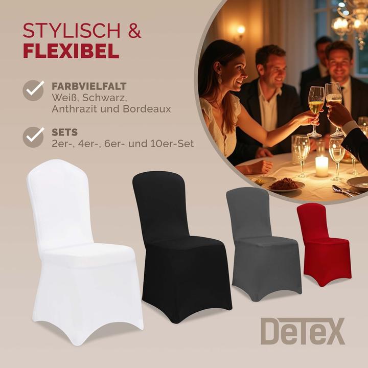 Produktbild Detex Stuhlhussen 4er Set (55 x 55 x 110 cm)