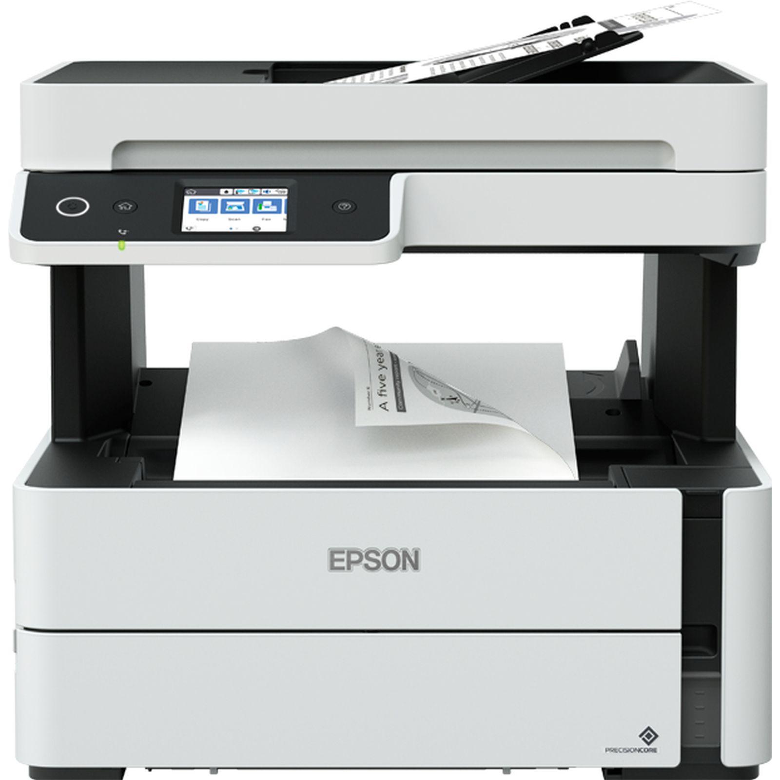 Epson ET-M3180 EcoTank (Tintentank, Schwarz-Weiss), Drucker, Weiss