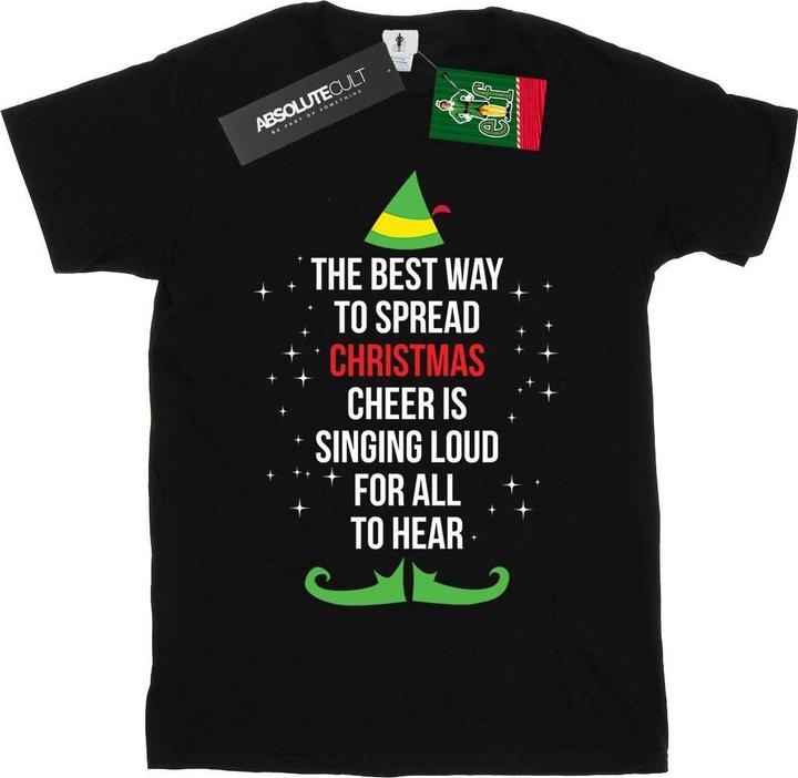 Immagine prodotto Elf Christmas Cheer Text Maglietta Ampia Donna (M)