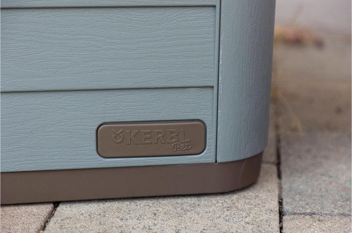 Actual product image Kerbl 81341 Cat house Paola Eco, Mediterranean look, recycled plastic, grey-green/brown 60x51x41c (Cat)