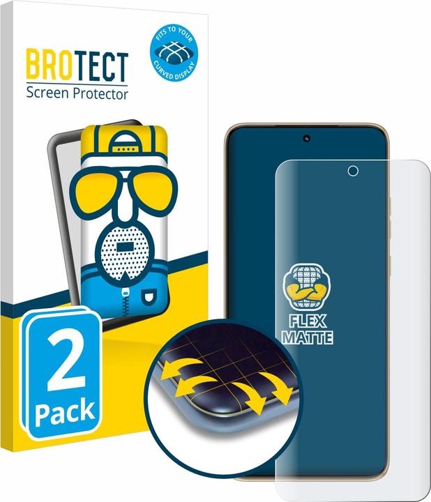 Produktbild BROTECT Fullscreen Schutzfolie Displayschutz Folie Matt Entspiegelungsfolie (2 Stück, Motorola Edge 50 Neo)