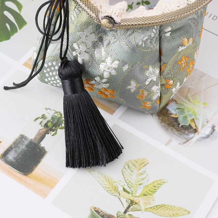 Actual product image Only-Bags.Store Porte-monnaie floral Portefeuille avec fermeture à clip Fermeture à clic