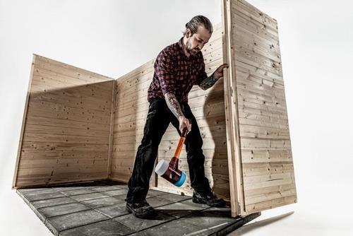 Produktbild Halder SIMPLEX-Plusbox Starterset, SIMPLEX-Softface-Hammer D60, Gummimischung mit Ständer / (2600 g)