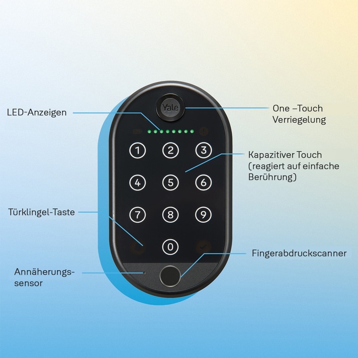 Produktbild Yale Linus Smart Keypad 2 (Fingerabdruck, Elektronische Zahlenkombination, Bluetooth)