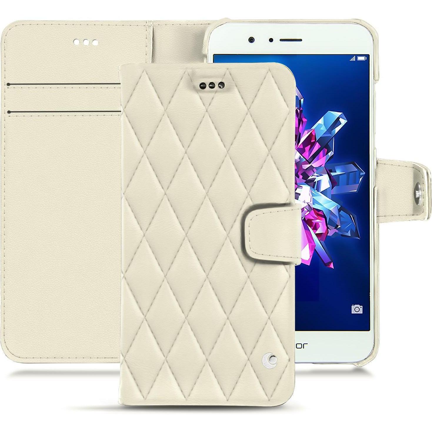 Noreve Lederschutzhülle Wallet (Honor 8 Pro), Smartphone Hülle, Weiss