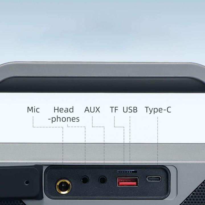 Actual product image Joyroom Pies Series JR-MW03 Wireless Karaoke Speaker with 2 Microphones and Remote Control - Black (20 h)