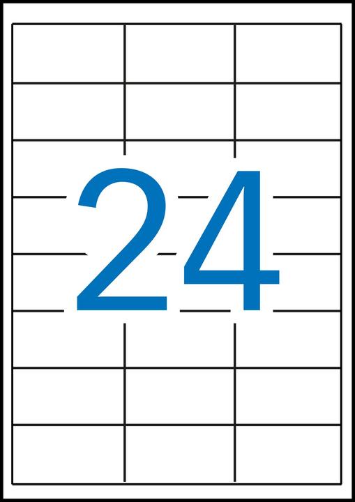 Image du produit Apli Étiquettes universelles, 64,6x33,8mm, rectangulaires, blanches 100 feuilles