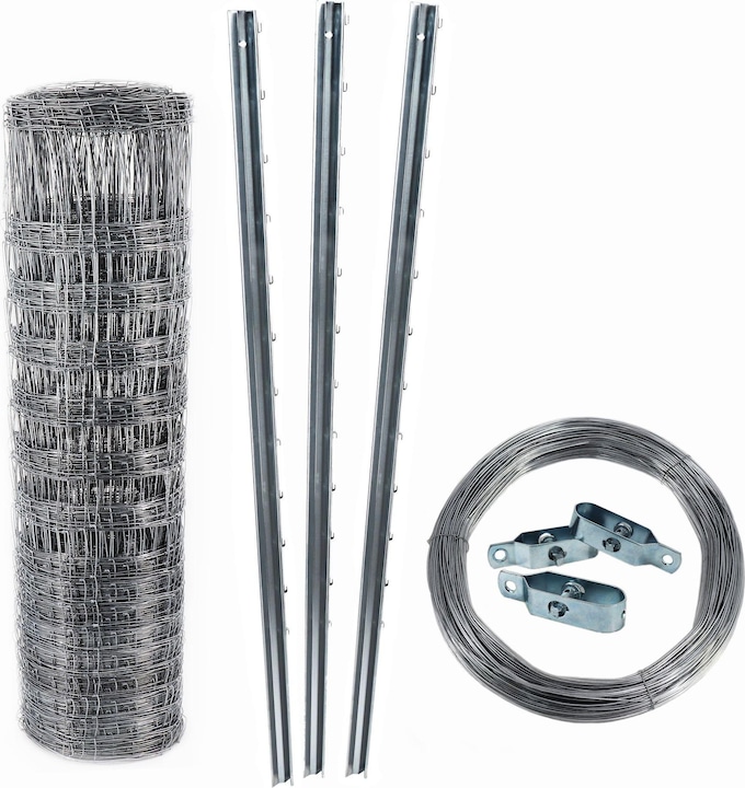 Produktbild Aquagart 250m Wildzaun Forstzaun Knotengeflecht 125/13/30+ Pfosten + Spanndraht