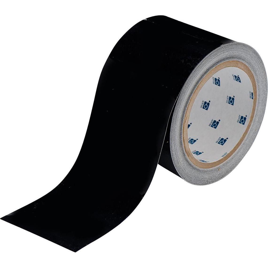 Brady, Etiketten, B-3, Bodenmarkierbänder, Vinyl, Schwarz, 50.80 mm x 30.48 m