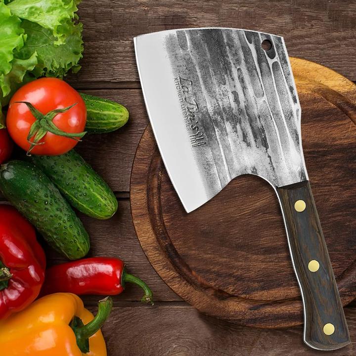 Actual product image La tim's Cleaver with solid wood handle (16.20 cm)